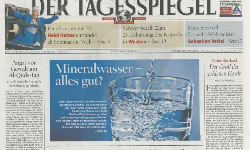 Der Tagesspiegel GERMANIA 25 luglio 2014