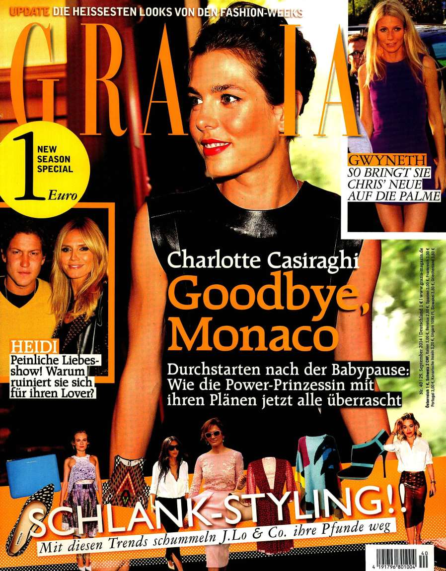 Grazia GERMANY 2014-9-25 Cover