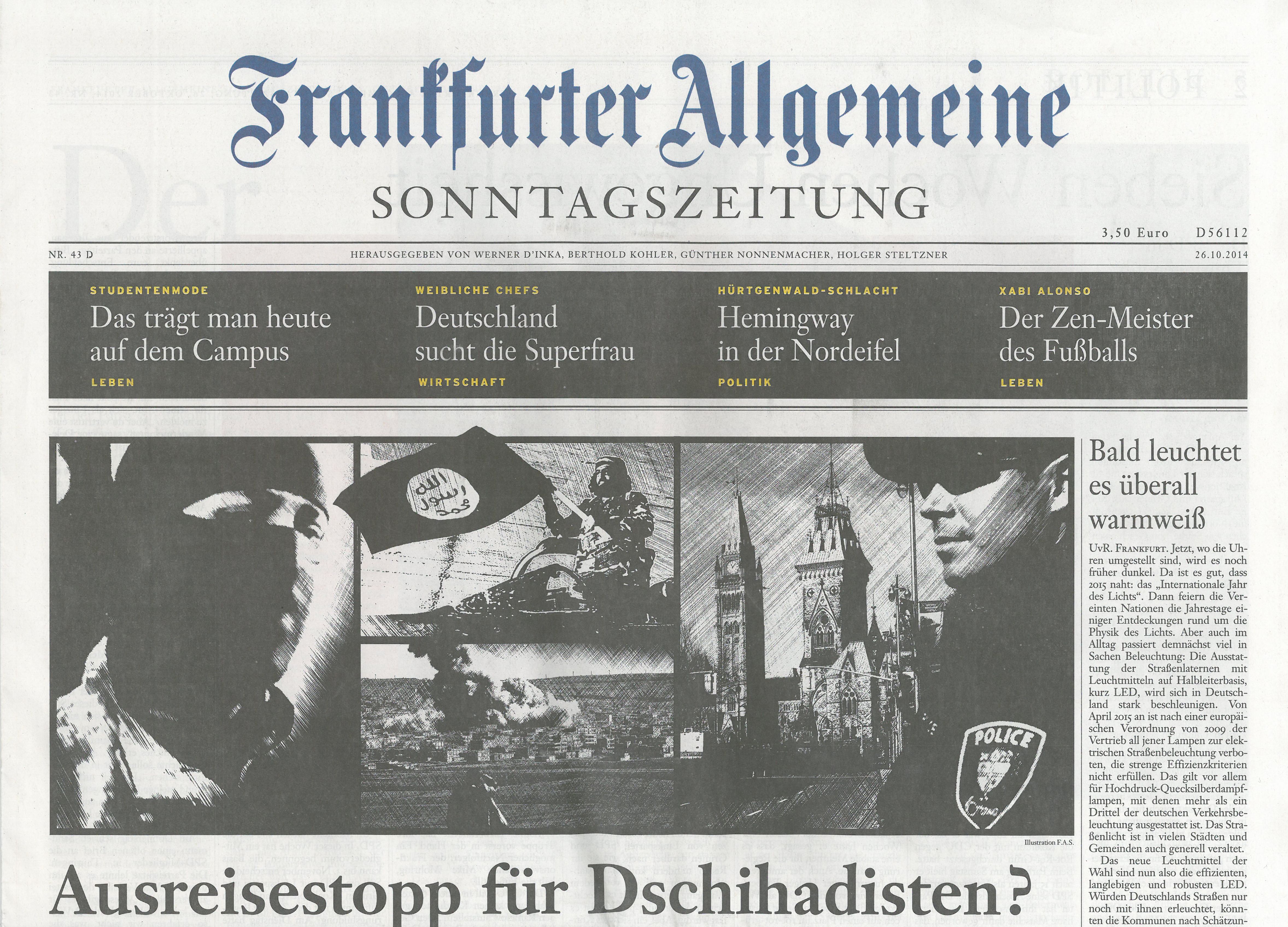 Frankfurter Allgemeine 2014 OCTOBER 26 COVER