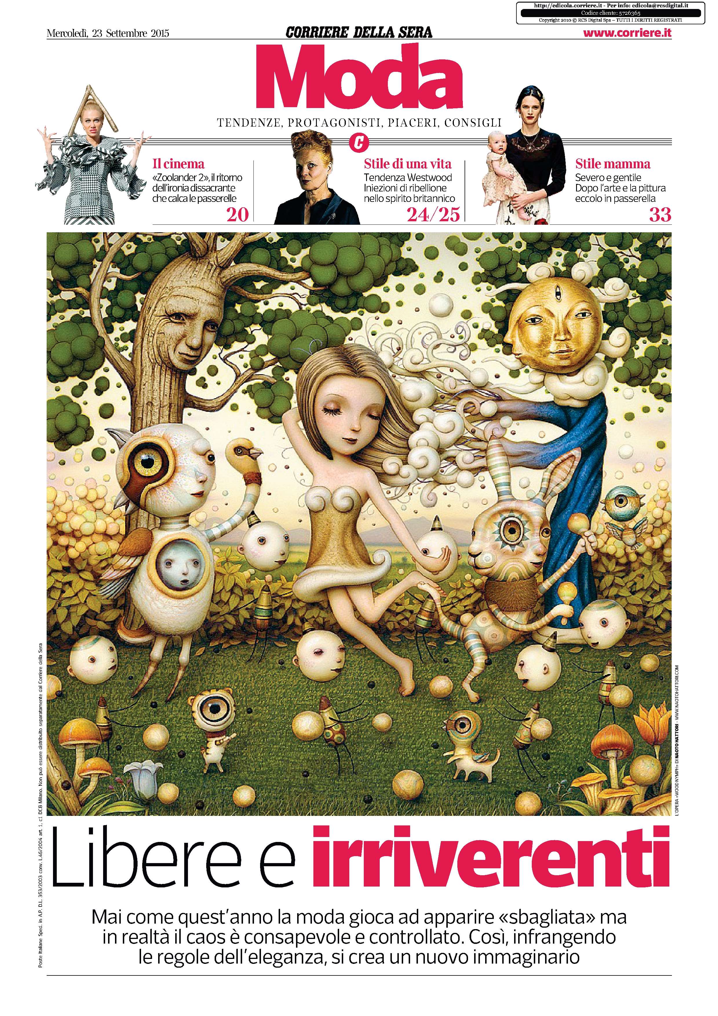 Corriere della Sera ITA - Moda 2015-9-23 Cover